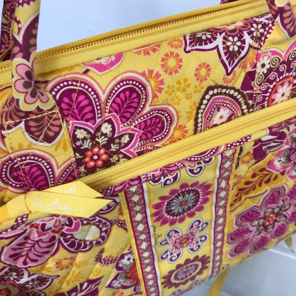 Vera Bradley Bali Gold Paisley Hard Computer Case Travel Laptop Bag
